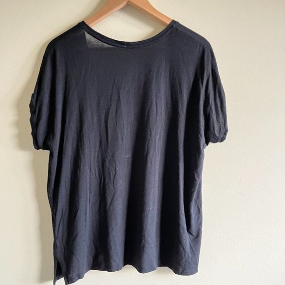 ZARA TRF V NECK RAYON SHORT SLEEEVE WOMENS SIZE S TOP OVERSIZED TEE SHIRT - Picture 3 of 3